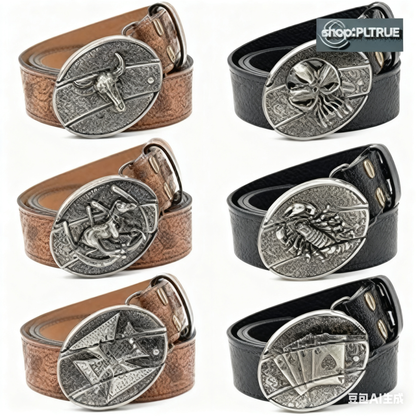 🎁👍Muški remen s reljefnim uzorkom i ugrađenim nožem