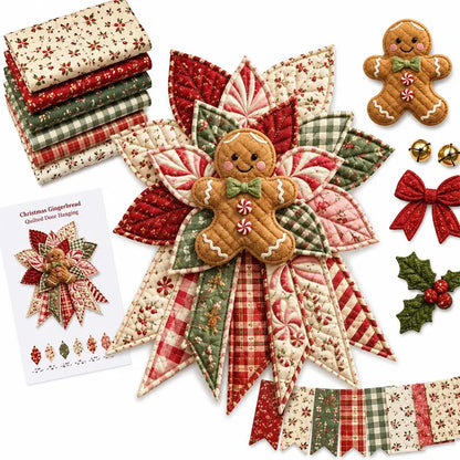 🎇🎄Komplet za šivanje prešitih božičnih obešalnikov za vrata (7 modelov)
