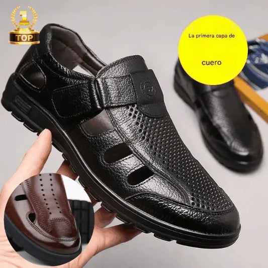 【39-44】🔥2026 Sandalias de cuero transpirables para hombre de verano