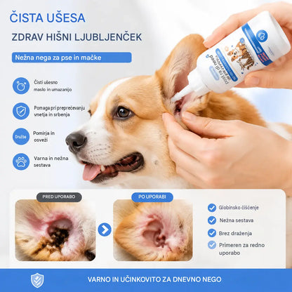 🐶🐱 Čistilo za ušesa za lajšanje srbečih ušes pri psih in mačkah.