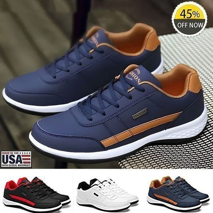 ✨（buty męskie）【38-48】 2025 nowe męskie wygodne skórzane buty sportowe