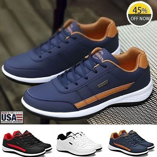 ✨（buty męskie）【38-48】 2025 nowe męskie wygodne skórzane buty sportowe