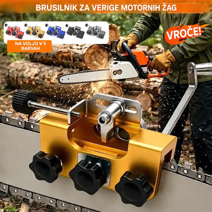 ⚙️ Ročni brusilnik za motorne žage »2 v 1«