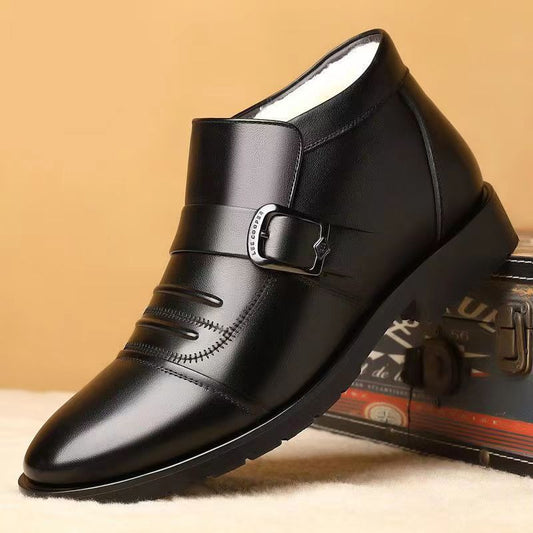 💘【30% rabatu】【39-44】Męskie zimowe buty z grubej, ciepłej skóry bydlęcej