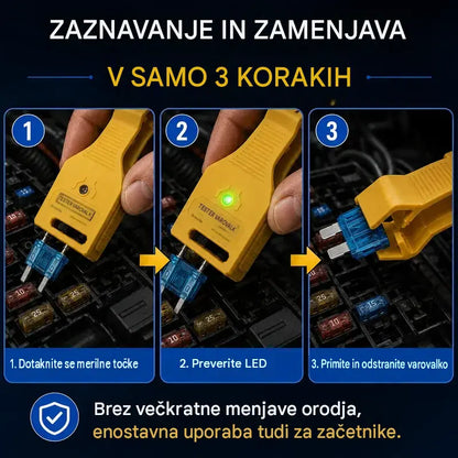 ⚡ 2-v-1 avtomobilski tester varovalk in klešče (združljiv z 12 V/24 V / zeleni LED indikator / nastavljiv razmik / klešče za izvlečenje / uporaba v avtomobilu, tovornjaku, čolnu)! 🚗✨