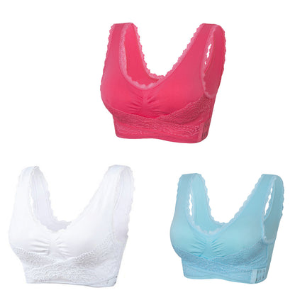 👙【3piezas】 Sujetador anti-caída con cierre lateral y diseño cruzado – Cómodo y moldeador ✨