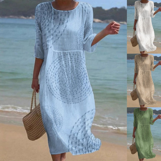 👗【XS-4XL】Elegantna poletna obleka za prosti čas - zračna, udobna, vsestranska in vitka.