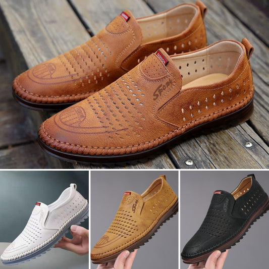 🔥✨【Wyprzedaż letnia】【39-44】Proste, ręcznie robione, męskie, skórzane buty casualowe