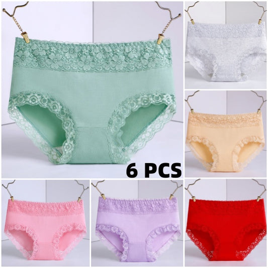 💞【Cumpără 4 și primește 2 gratis】💞Chiloți fără cusături de damă cu talie mijlocie din bumbac respirabil