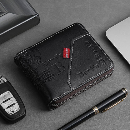 🔥🔥Nova in elegantna moška kratka denarnica z zadrgo v retro slogu.