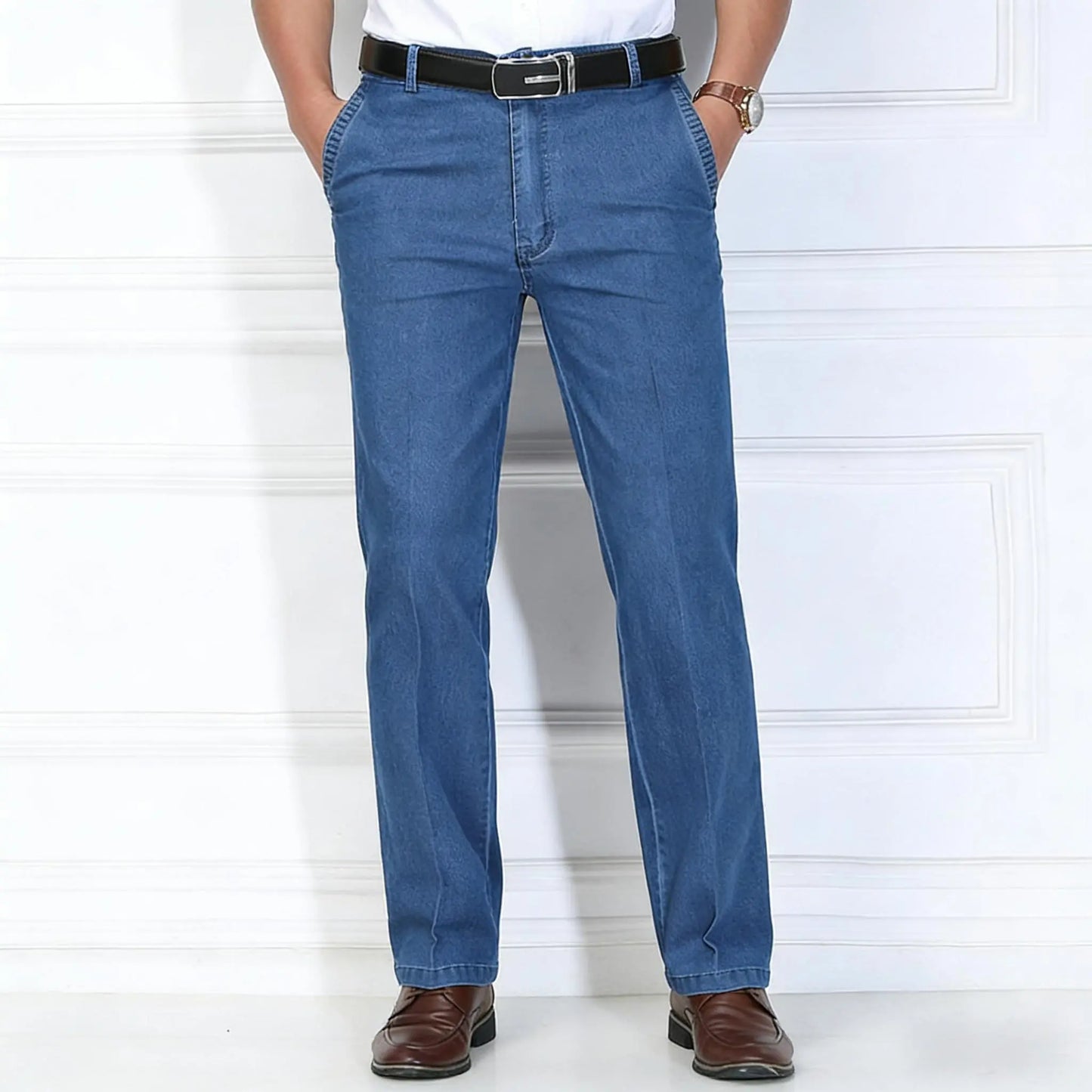 👖 Nuevos jeans de cintura alta para hombre, tallas grandes, colección 2026