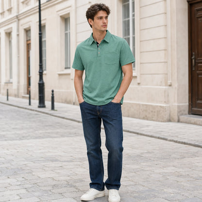 👔 Stylowy męski T-shirt w stylu casual na lato