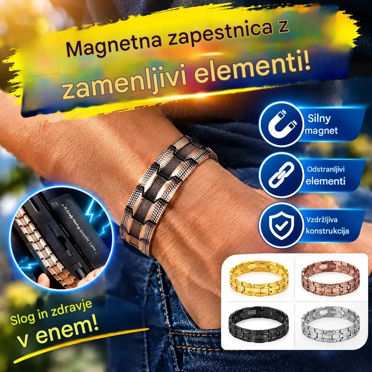 ✨✨ Snemljiva magnetna zapestnica