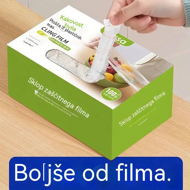 Zelo debele, pakiranje 4 škatel (400 kosov) – 24 € – Antibakterijske elastične prevleke za živila; vrečke za živila za enkratno uporabo, primerne za kuhinjo ali hladilnik.