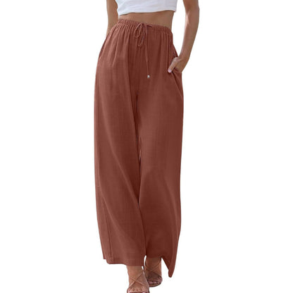 ✅Pago contra reembolso - (S-5XL) 2026 nuevos pantalones anchos de algodón y lino para mujer - transpirables y frescos