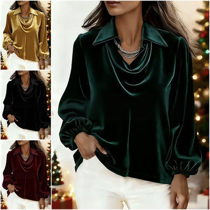 🍁【S-2XL】2026 jesenski in zimski žametni vrh z rokavi za lučke