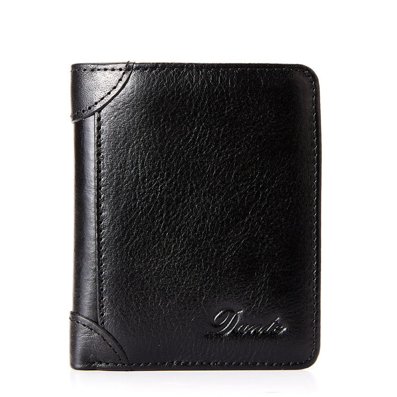 👝✨ Nueva cartera antirrobo de cuero genuino para hombre