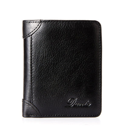 👝✨ Nueva cartera antirrobo de cuero genuino para hombre