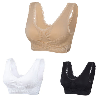 👙【3piezas】 Sujetador anti-caída con cierre lateral y diseño cruzado – Cómodo y moldeador ✨