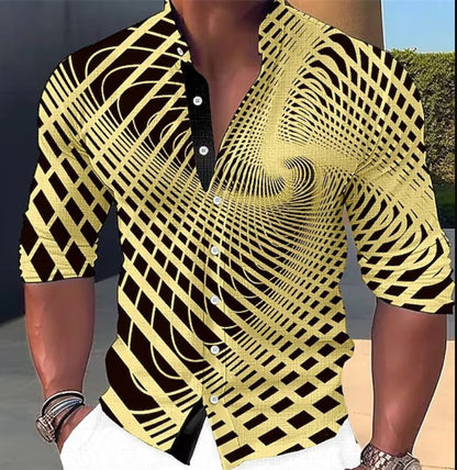 💥👔【S-6XL】Męska bawełniana koszula z nadrukiem