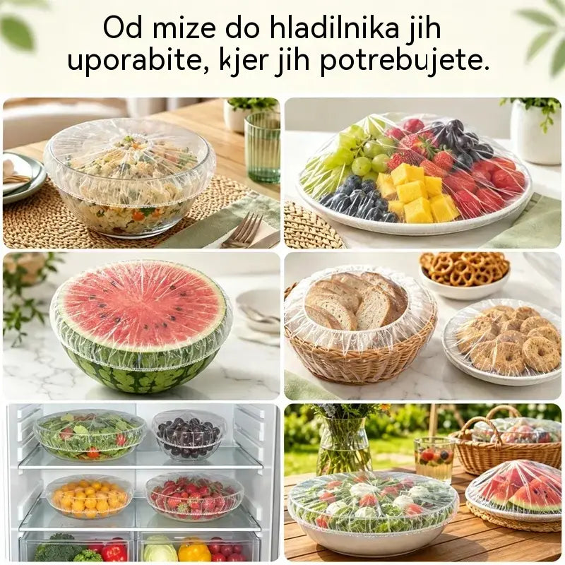 🔥(300 enot)🍽️Izjemno velika, debela, antibakterijska plastična vrečka za živila