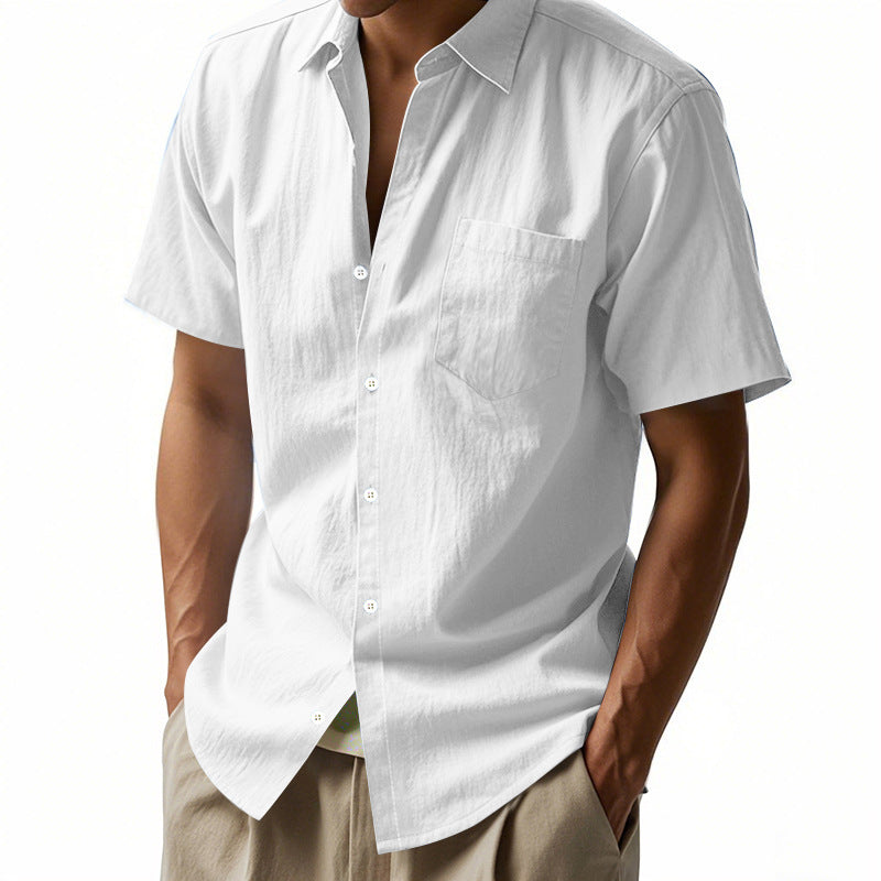 🏆👕【¡Más vendido!🔥】【Tallas S-4XL】 Camisa casual de lino para hombre, nueva colección 2026, con cuello. Ligera y transpirable.