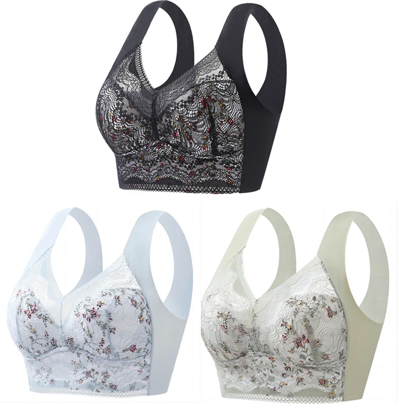 【Conjunto de 3 piezas】💕🎁sujetador ultrafino transpirable y ajustable de seda de hielo (40 kg-100 kg)