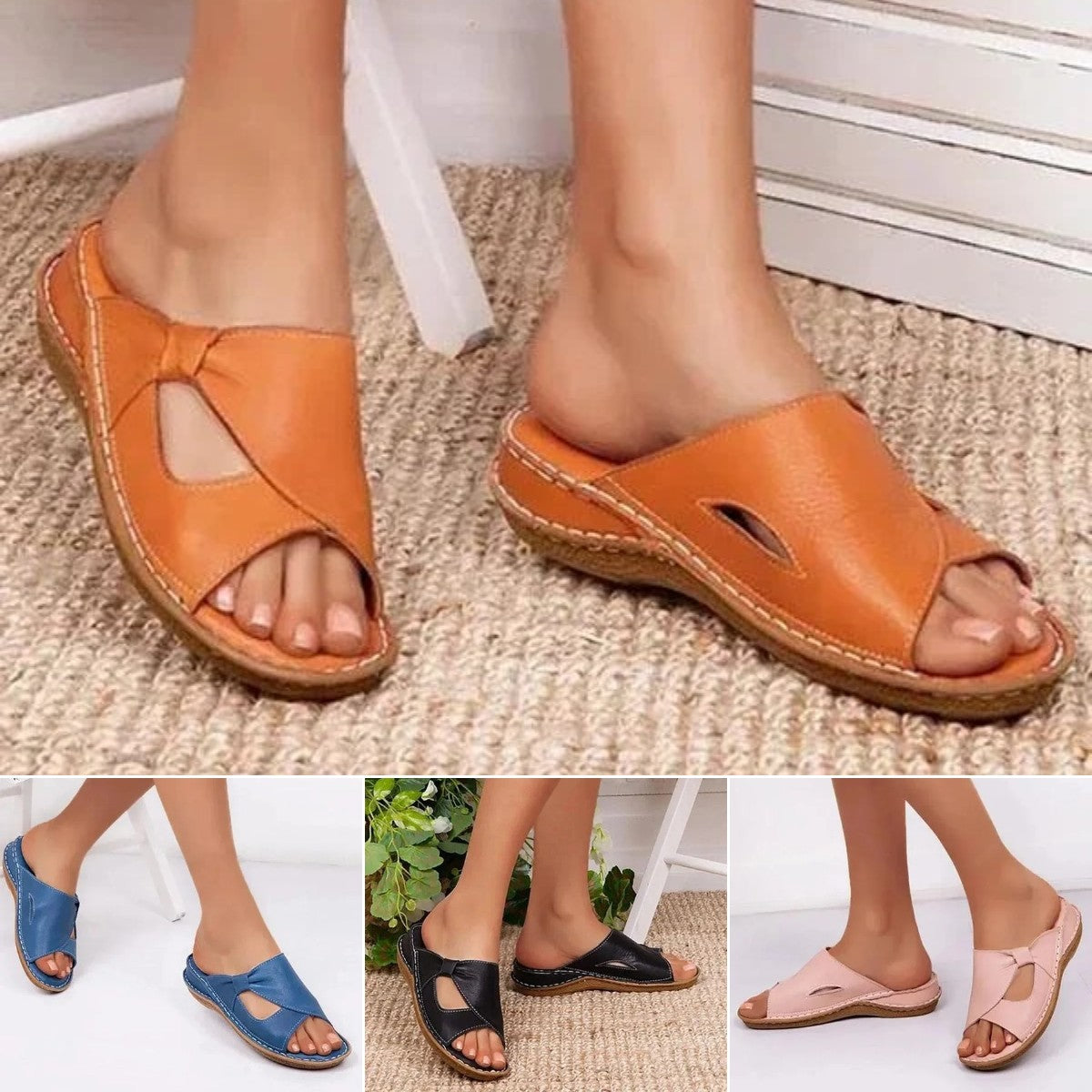 🔥【35-43】👡Új divatos, lezser és kényelmes puha talpú strandpapucs nőknek