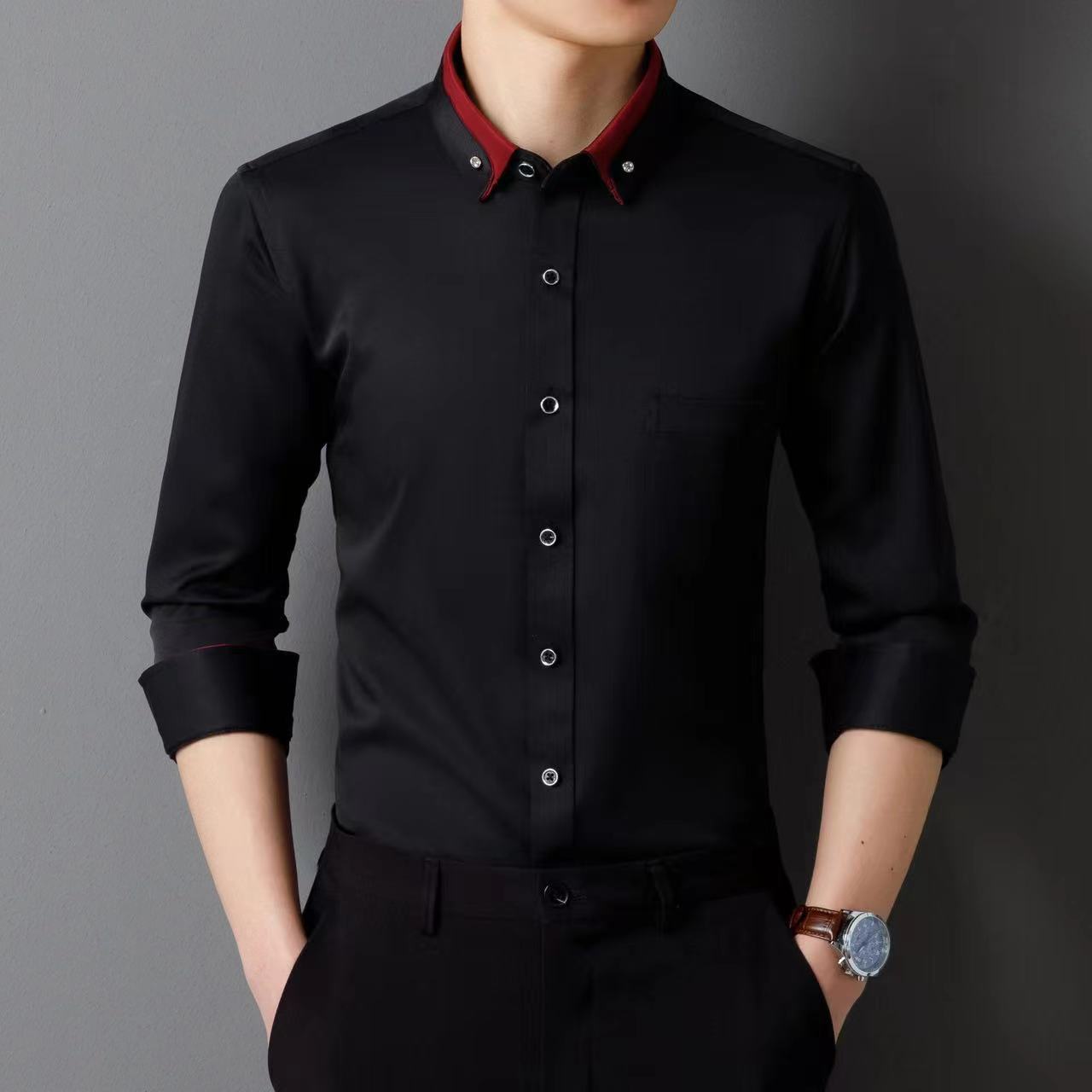 【S-4XL】👕2024 nowa, oddychająca męska koszula biznesowa na co dzień