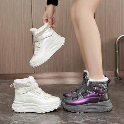 【Novinka 2026】【35-40】✨ Nové dámské boty na platformě s fleecovou podšívkou