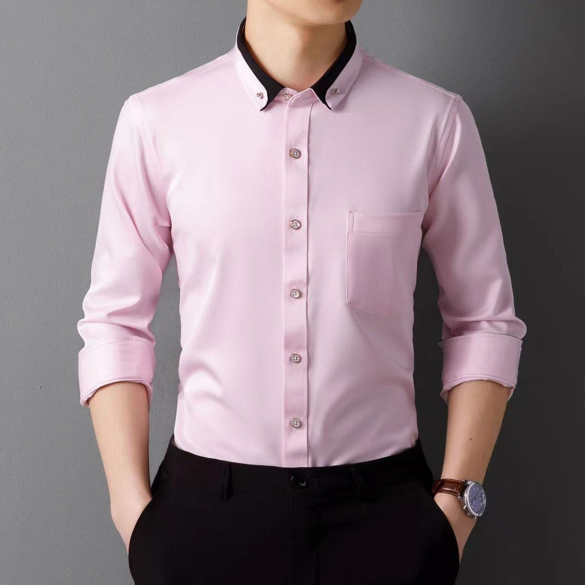 【S-4XL】👕2024 nowa, oddychająca męska koszula biznesowa na co dzień