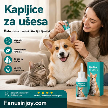 【Kupite 1 in dobite 1 brezplačno】 🐱🐶 Nežne kapljice za čiščenje ušes za hišne ljubljenčke – Poslovite se od bolezni zunanjega sluhovoda