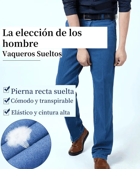 👖 Nuevos jeans de cintura alta para hombre, tallas grandes, colección 2026