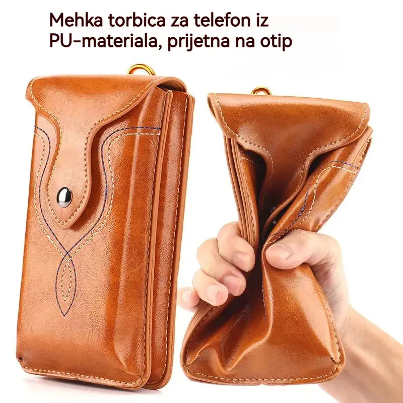 Riñonera multifuncional de doble capa para hombre