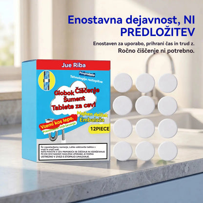 🥳3 pakiranja 💞 Močne šumeče tablete za čiščenje odtokov, hitro raztopijo maščobo in zamašitve zaradi las, antibakterijsko čistilo za odtoke in dezodorant za umivalnike, stranišča in talne odtoke.