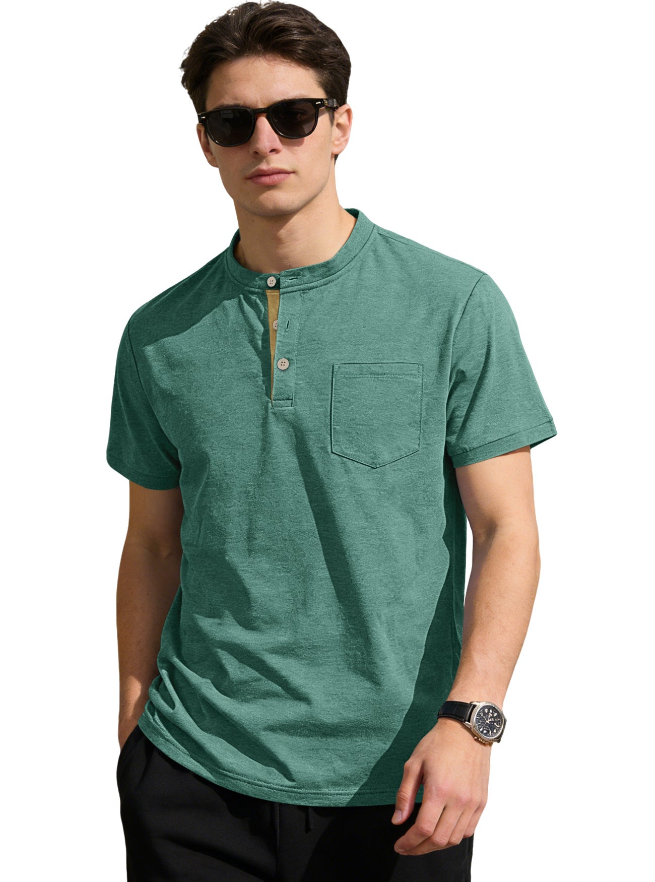 👔 Stylowy męski T-shirt w stylu casual na lato