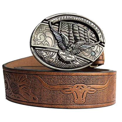 🎁👍Męski pasek z wytłoczeniami i wbudowanym nożem