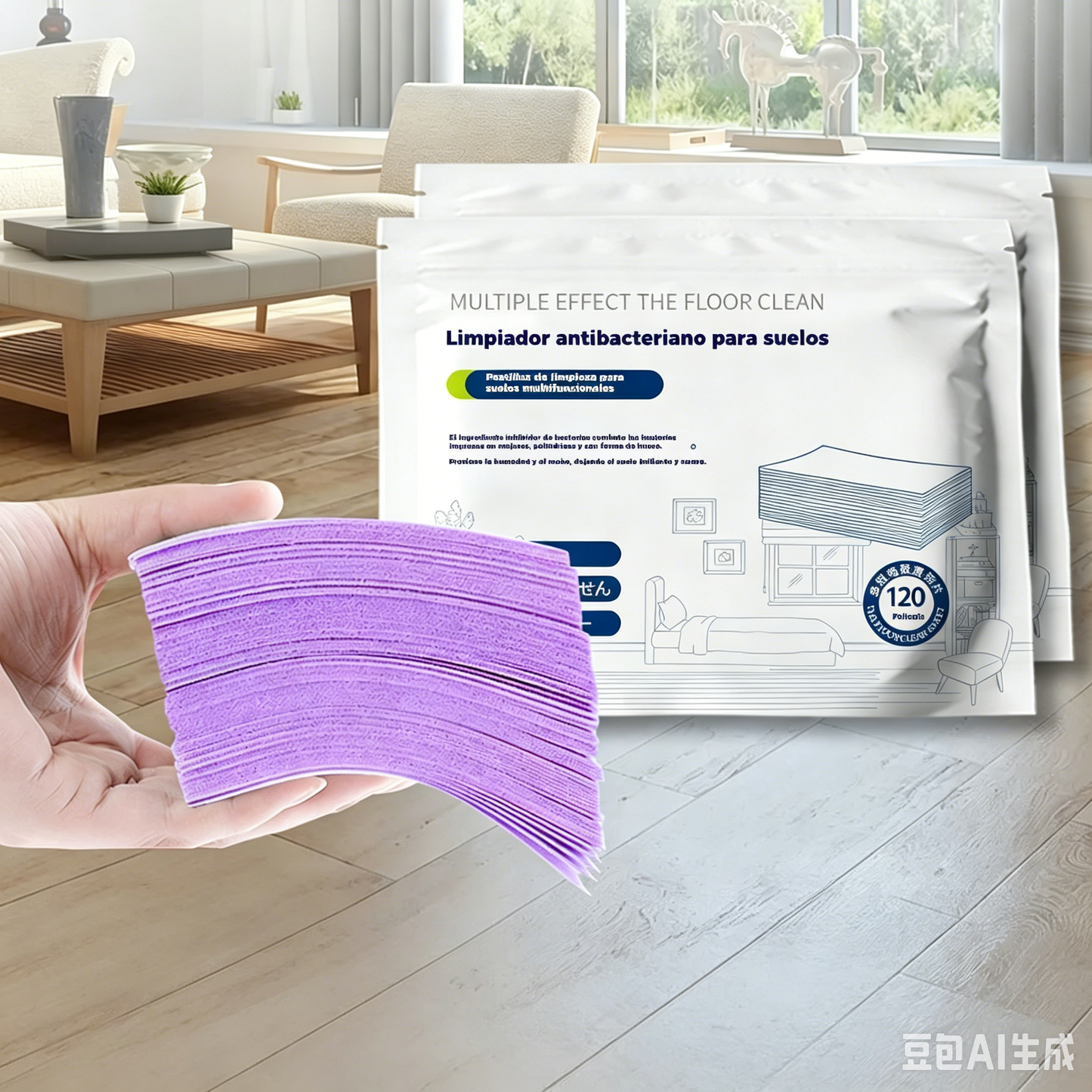 🧹✨ 240 večnamenskih antibakterijskih in dezodorirajočih čistilnih tablet | Primerno za parket, laminat, ploščice in stene avtodomov