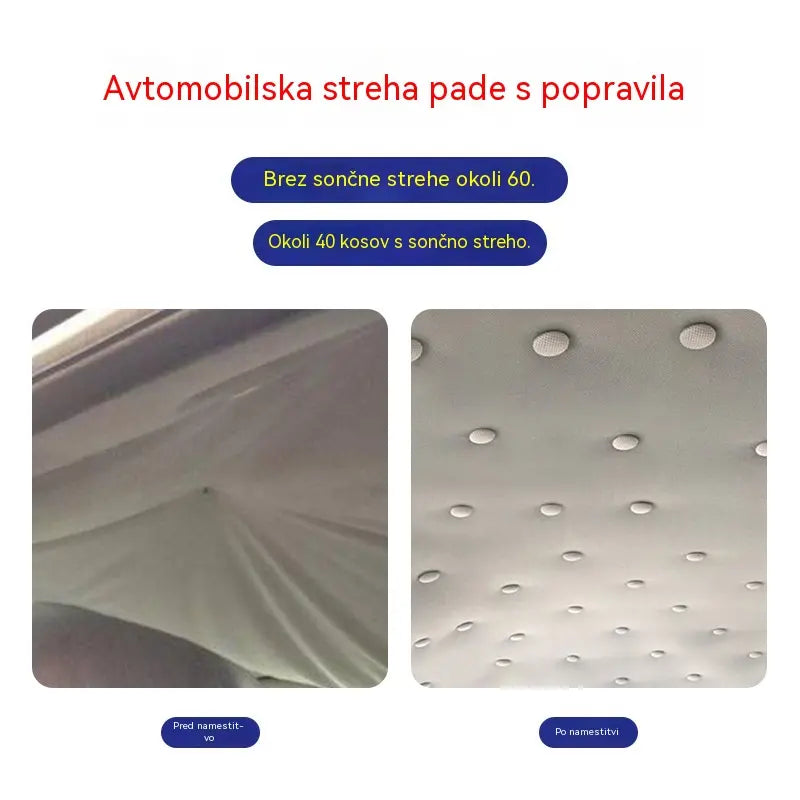 【30 kosov】Sponke za odstranjevanje platna za streho avtomobila (vključuje komplet orodja za namestitev)