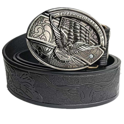 🎁👍Męski pasek z wytłoczeniami i wbudowanym nożem