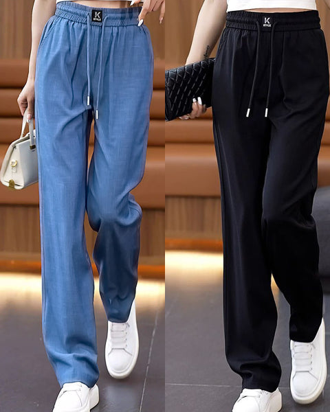 ❤️【S-3XL】 Dżinsy z wysokim stanem i szerokimi nogawkami typu Ice Silk