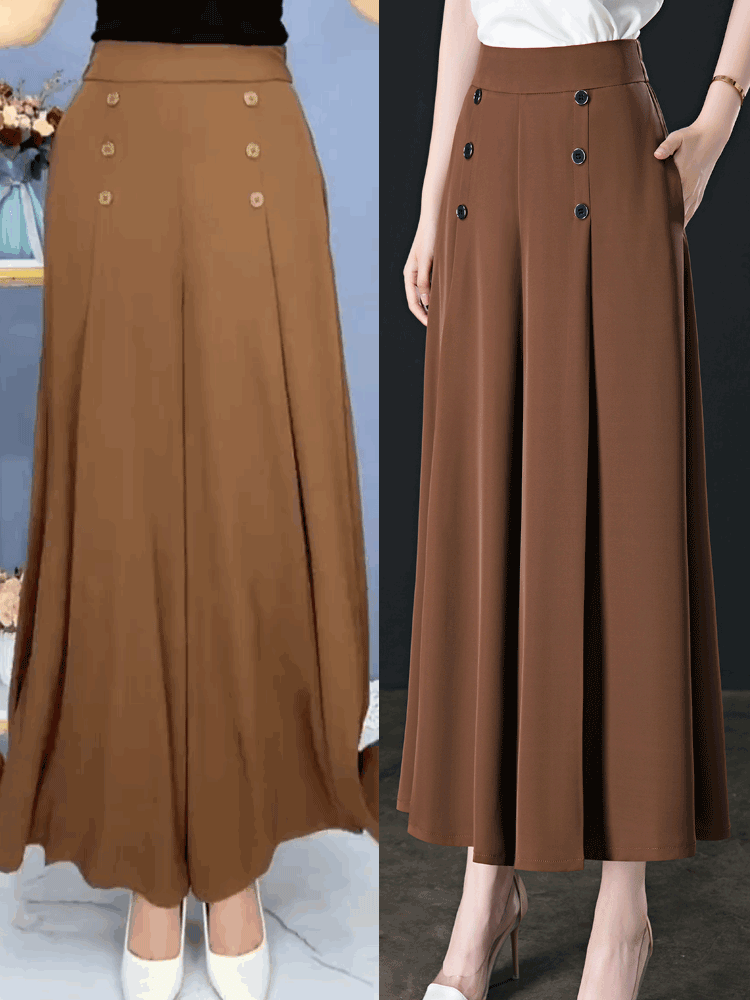 💖【M-5XL】Modno žensko široko plisirano krilo z visokim pasom