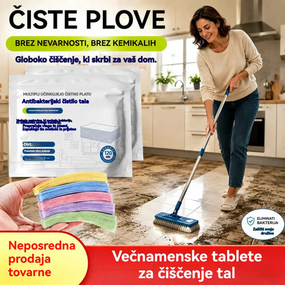 🧹✨ 240 večnamenskih antibakterijskih in dezodorirajočih čistilnih tablet | Primerno za parket, laminat, ploščice in stene avtodomov