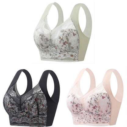 【Sada 3 kusů】💕🎁Ultratenká prodyšná nastavitelná podprsenka Ice Silk [40 kg-100 kg]