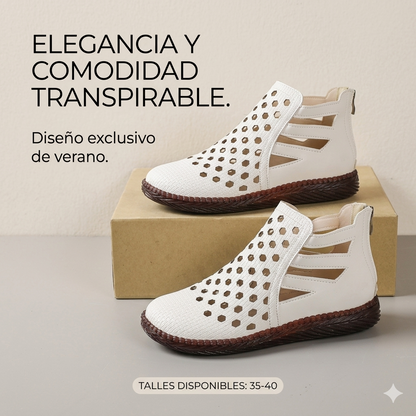 💥【35-40】Sandalias planas con agujeros transpirables para mujer - Verano fresco