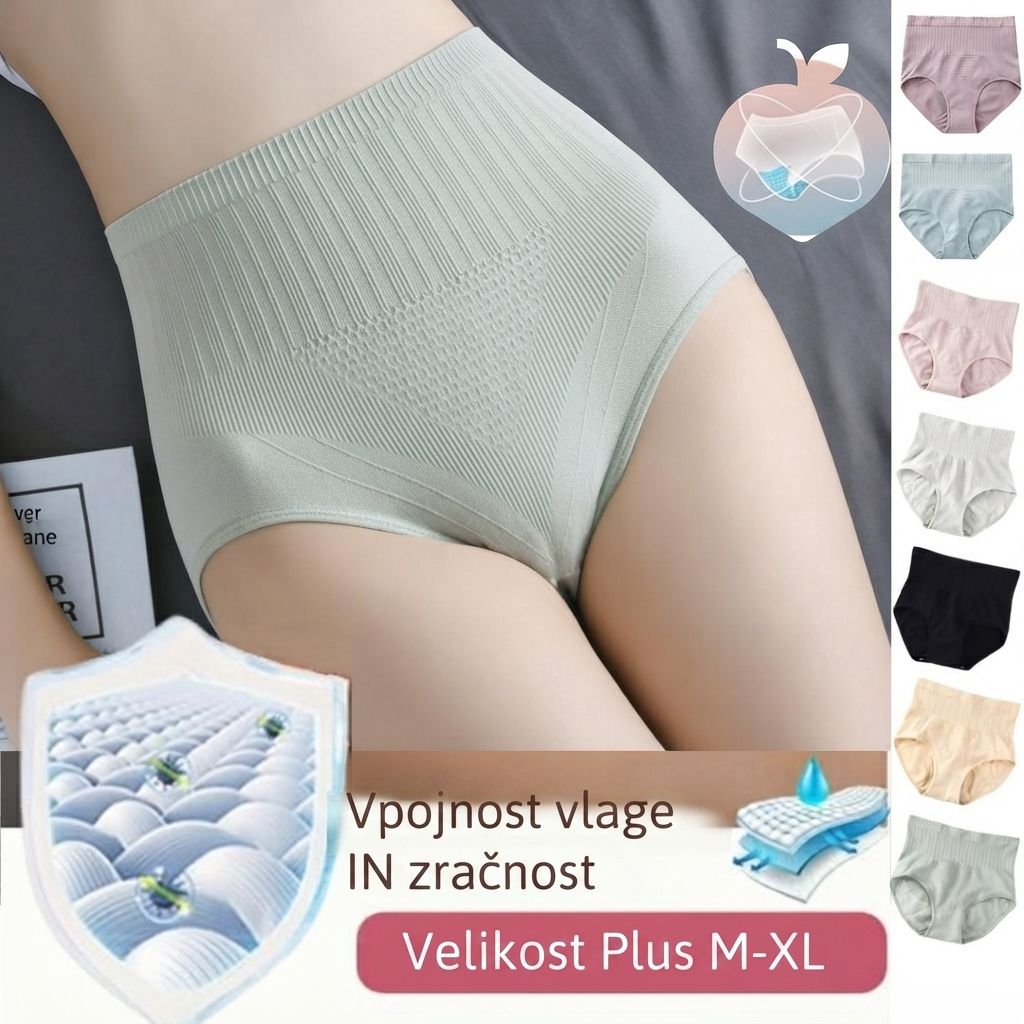 💥【Komplet 7 kosov】 Hlačke z visokim pasom, vodoodporne in antibakterijske.