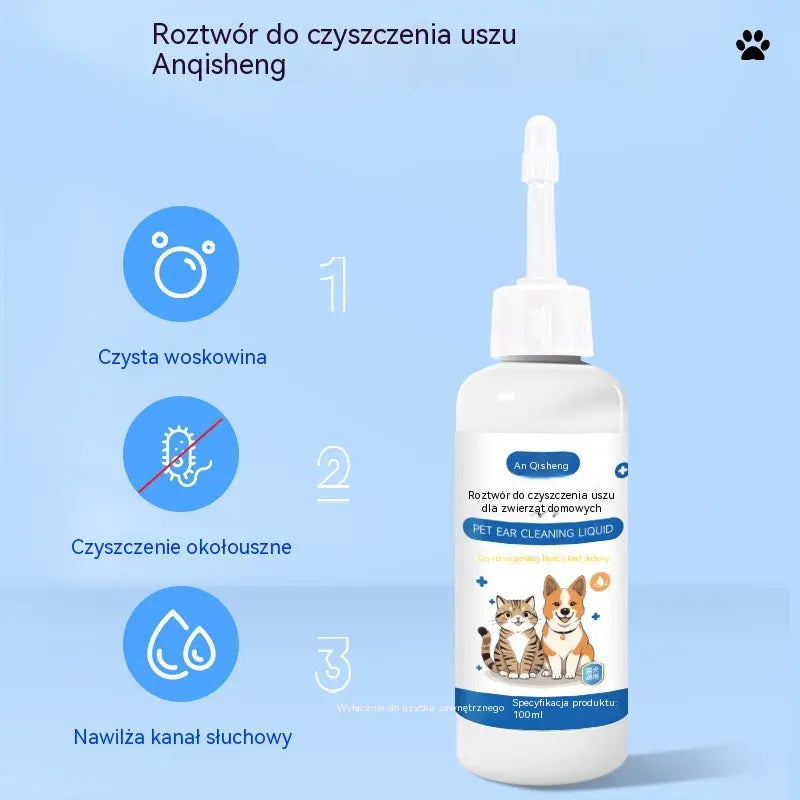 🔥✨【Kup 1, a 1 dostaniesz gratis】🐶🐱 Środek do czyszczenia uszu, który łagodzi swędzenie uszu u psów i kotów.