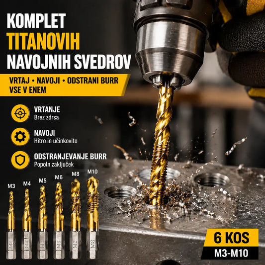 🔥【Kupite 6, dobite 6 brezplačno (12 kosov)】🧰🔩 Komplet večnamenskih svedrov