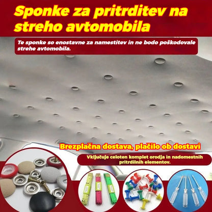 【30 kosov】Sponke za odstranjevanje platna za streho avtomobila (vključuje komplet orodja za namestitev)