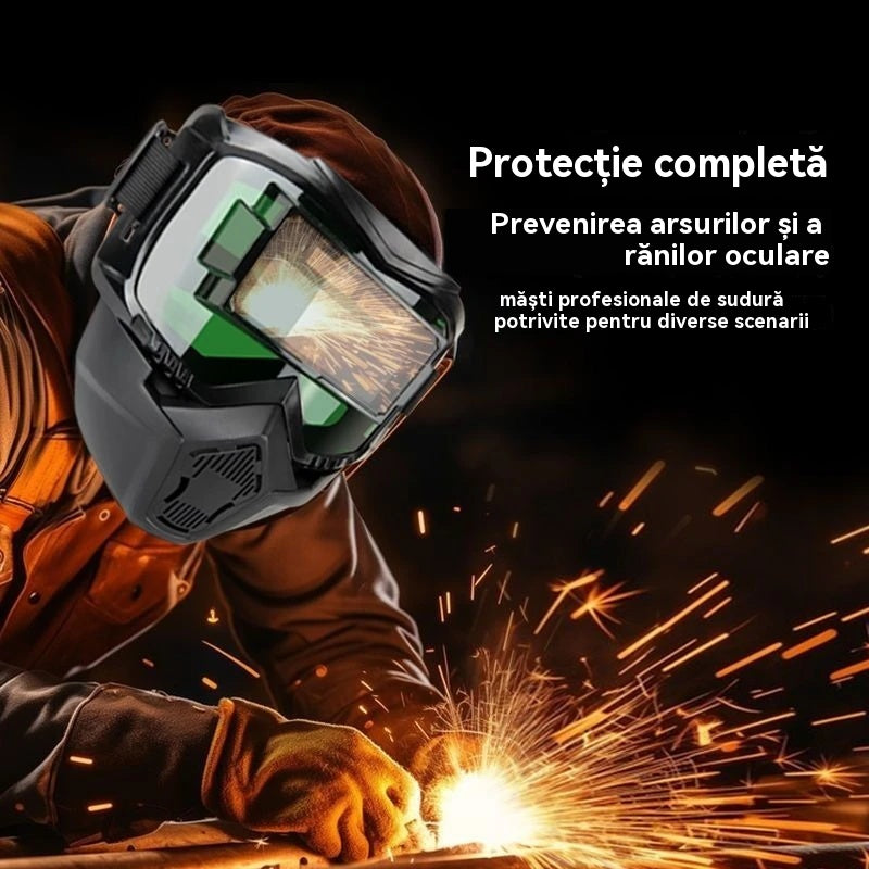 🔥😎Popolnoma avtomatska varilska čelada z zaščitno masko za varilce, ki se namesti na glavo in menja z lučjo